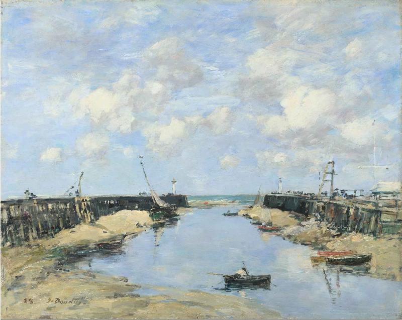 Eugene Boudin The Entrance to Trouville Harbour